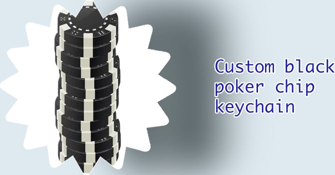 Black poker chip