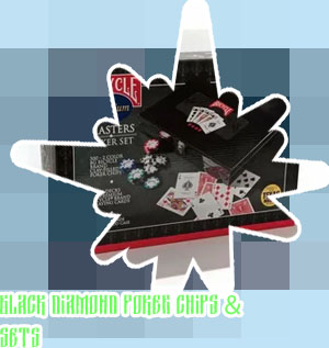Black poker chip set