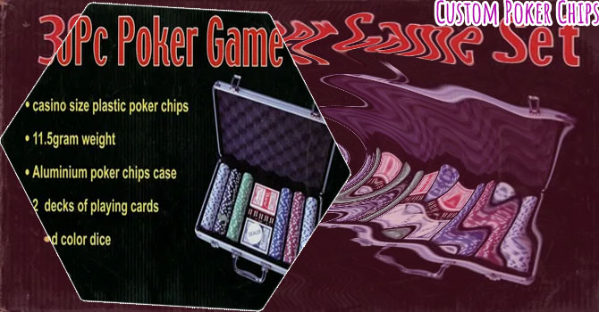 Casino style poker set aluminum box
