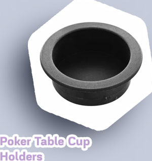 Plastic cup holders for poker table
