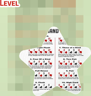 Poker level card