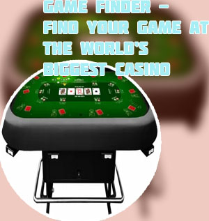 Poker table in casino