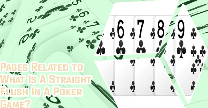 Straight flush poker